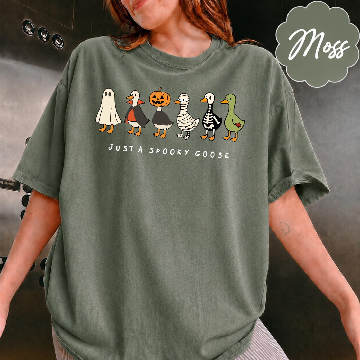 Comfort Colors Halloween Goose shirt, just a Spooky Goose t-shirt, Funny Halloween shirt, Spooky Season, Spooky Goosey Shirt, Retro