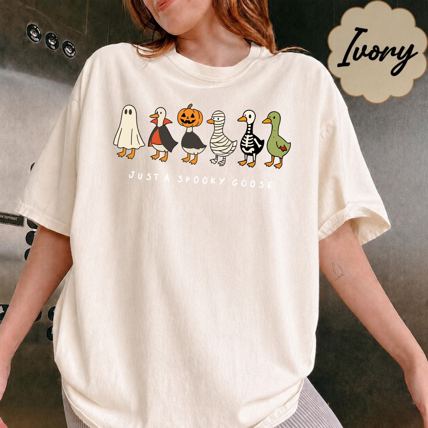 Comfort Colors Halloween Goose shirt, just a Spooky Goose t-shirt, Funny Halloween shirt, Spooky Season, Spooky Goosey Shirt, Retro