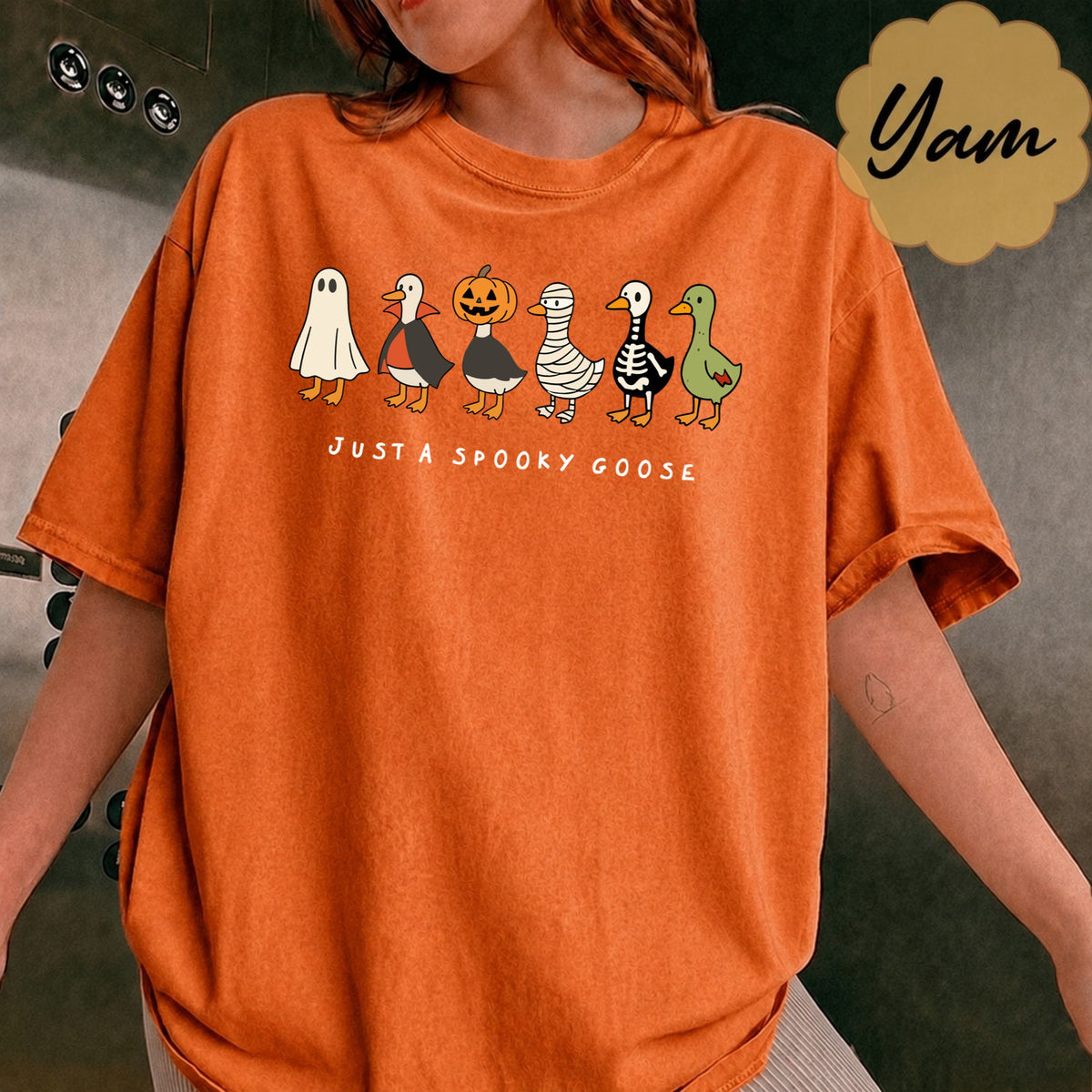 Comfort Colors Halloween Goose shirt, just a Spooky Goose t-shirt, Funny Halloween shirt, Spooky Season, Spooky Goosey Shirt, Retro