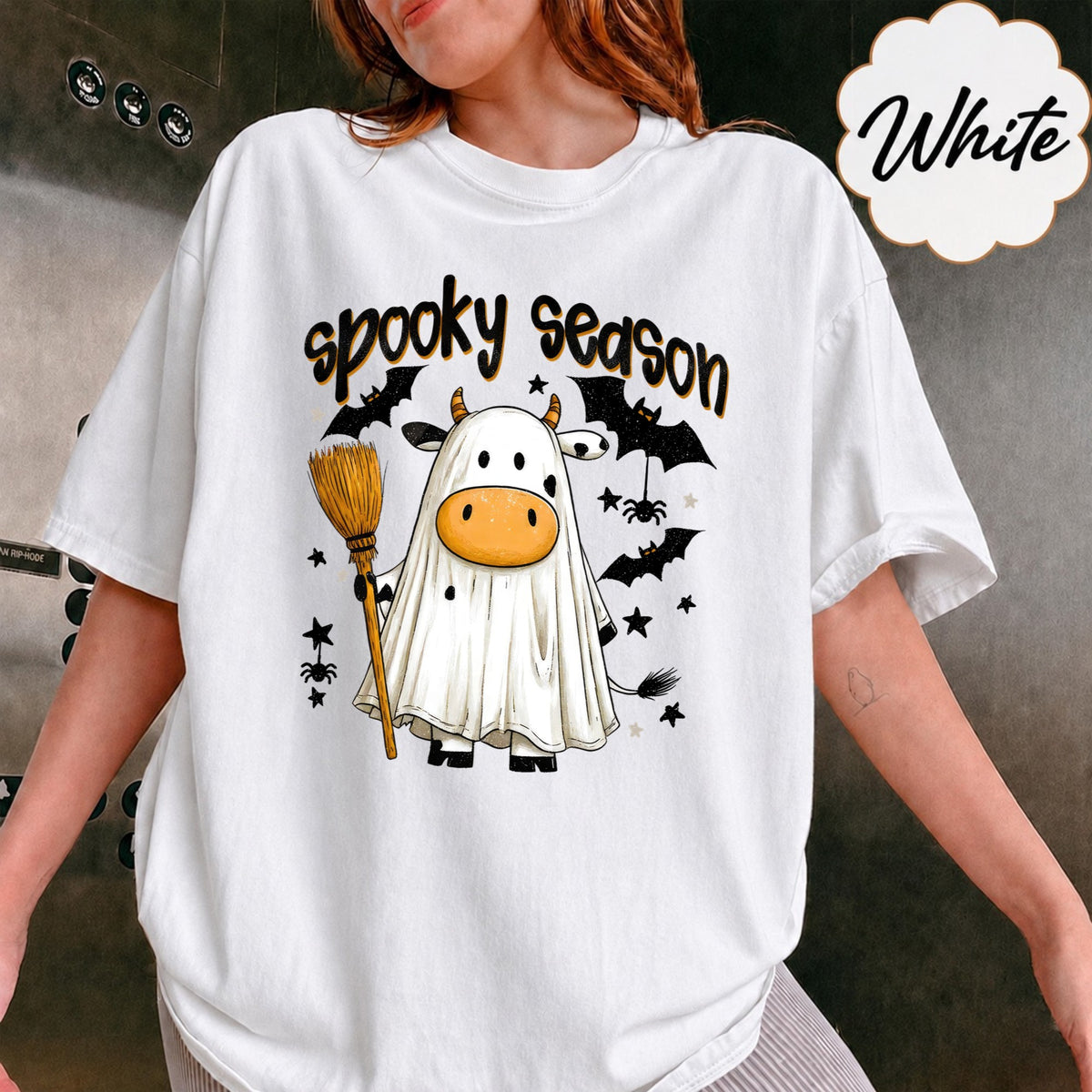 Highland Cow Halloween Comfort Colors Shirt, Halloween Shirt, Western Halloween Shirt, Retro Halloween Shirt, Spooky Season Tee