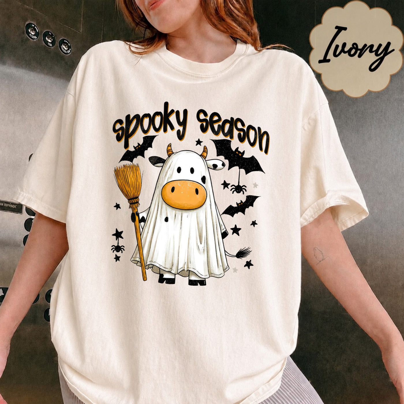 Highland Cow Halloween Comfort Colors Shirt, Halloween Shirt, Western Halloween Shirt, Retro Halloween Shirt, Spooky Season Tee