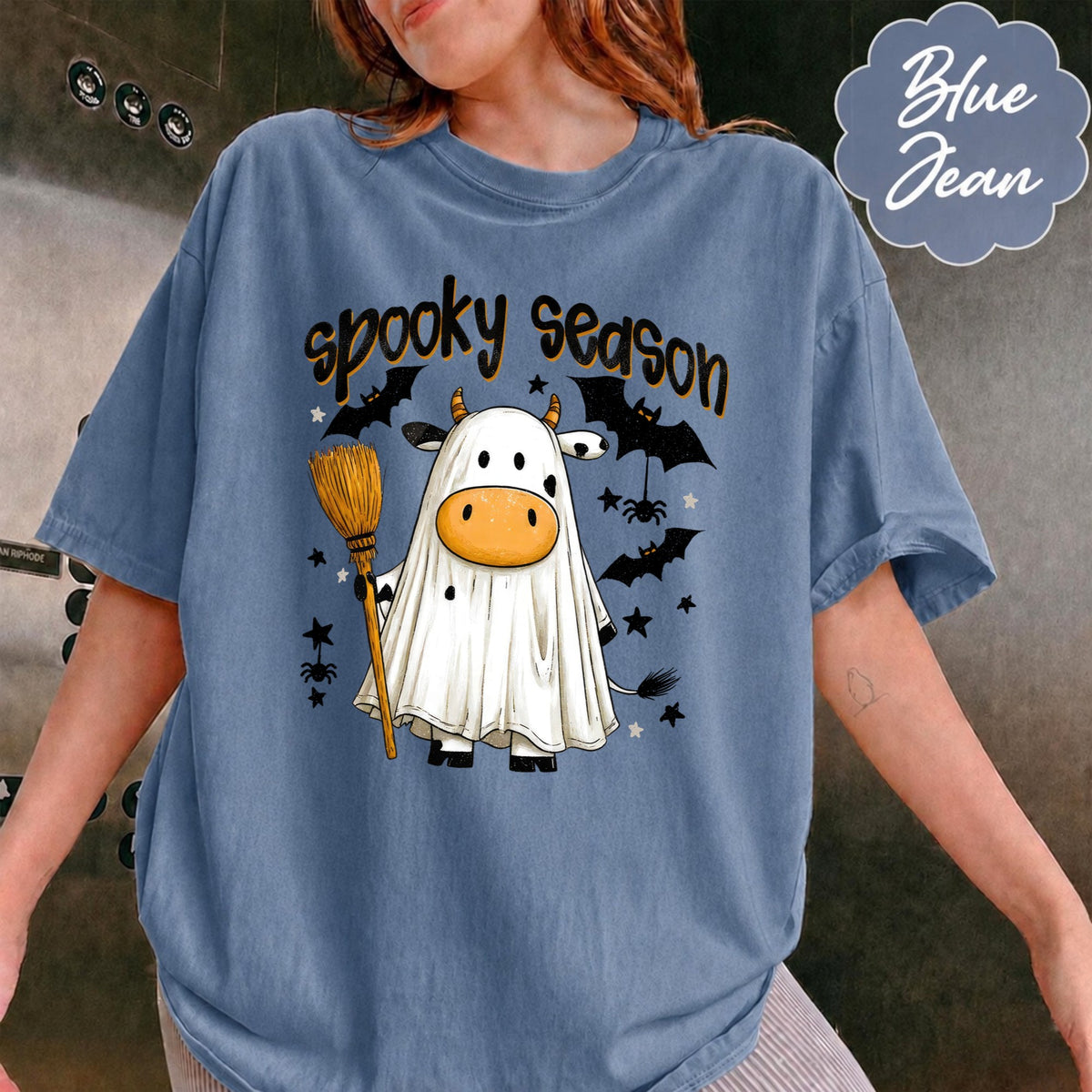 Highland Cow Halloween Comfort Colors Shirt, Halloween Shirt, Western Halloween Shirt, Retro Halloween Shirt, Spooky Season Tee