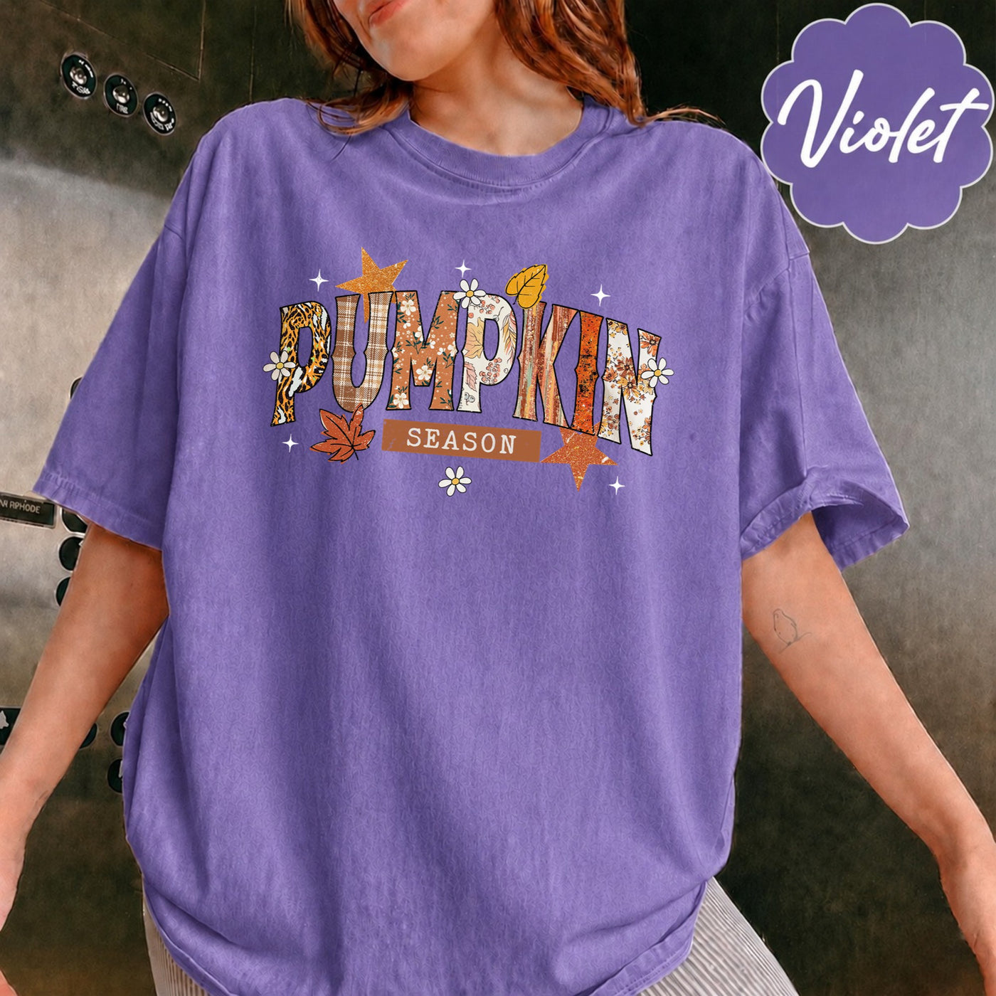 Comfort Colors Pumpkin Season Halloween T-Shirt, Pumpkin Bow Halloween Shirt, Trendy Fall Pumpkins Spooky Season Tee