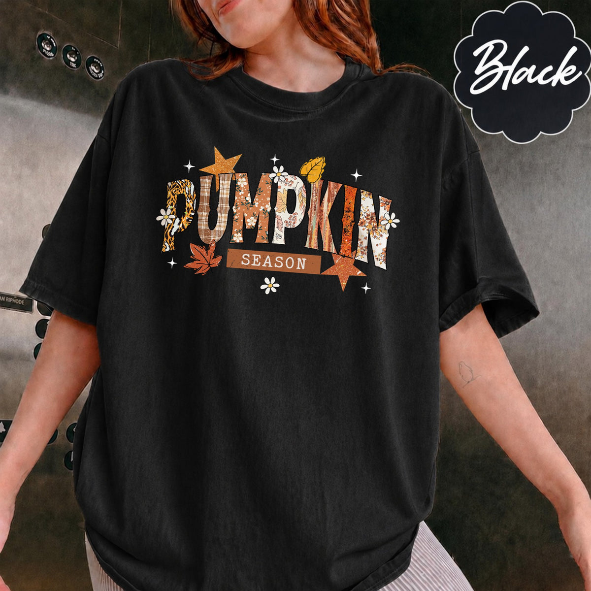 Comfort Colors Pumpkin Season Halloween T-Shirt, Pumpkin Bow Halloween Shirt, Trendy Fall Pumpkins Spooky Season Tee