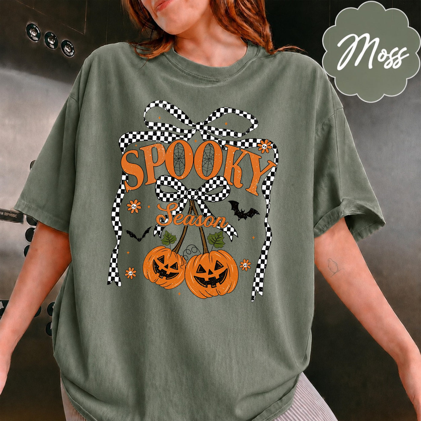 Comfort Colors Spooky Season Coquette Bow Halloween T-Shirt, Cozy Season Shirt, Gift For Him, Gift For Her