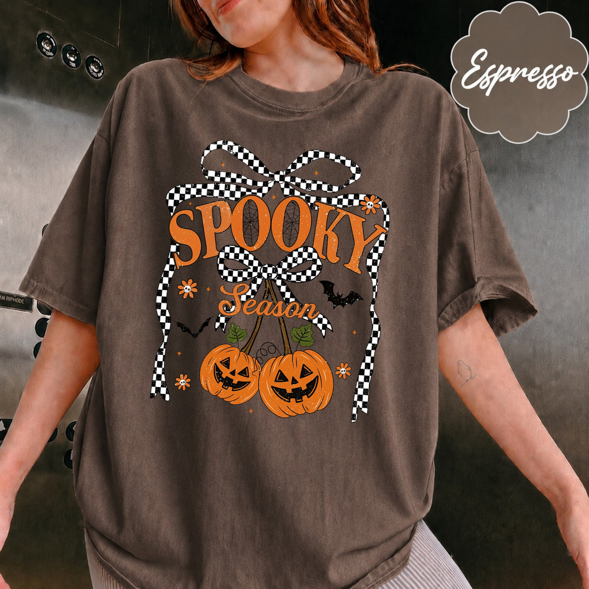 Comfort Colors Spooky Season Coquette Bow Halloween T-Shirt, Cozy Season Shirt, Gift For Him, Gift For Her