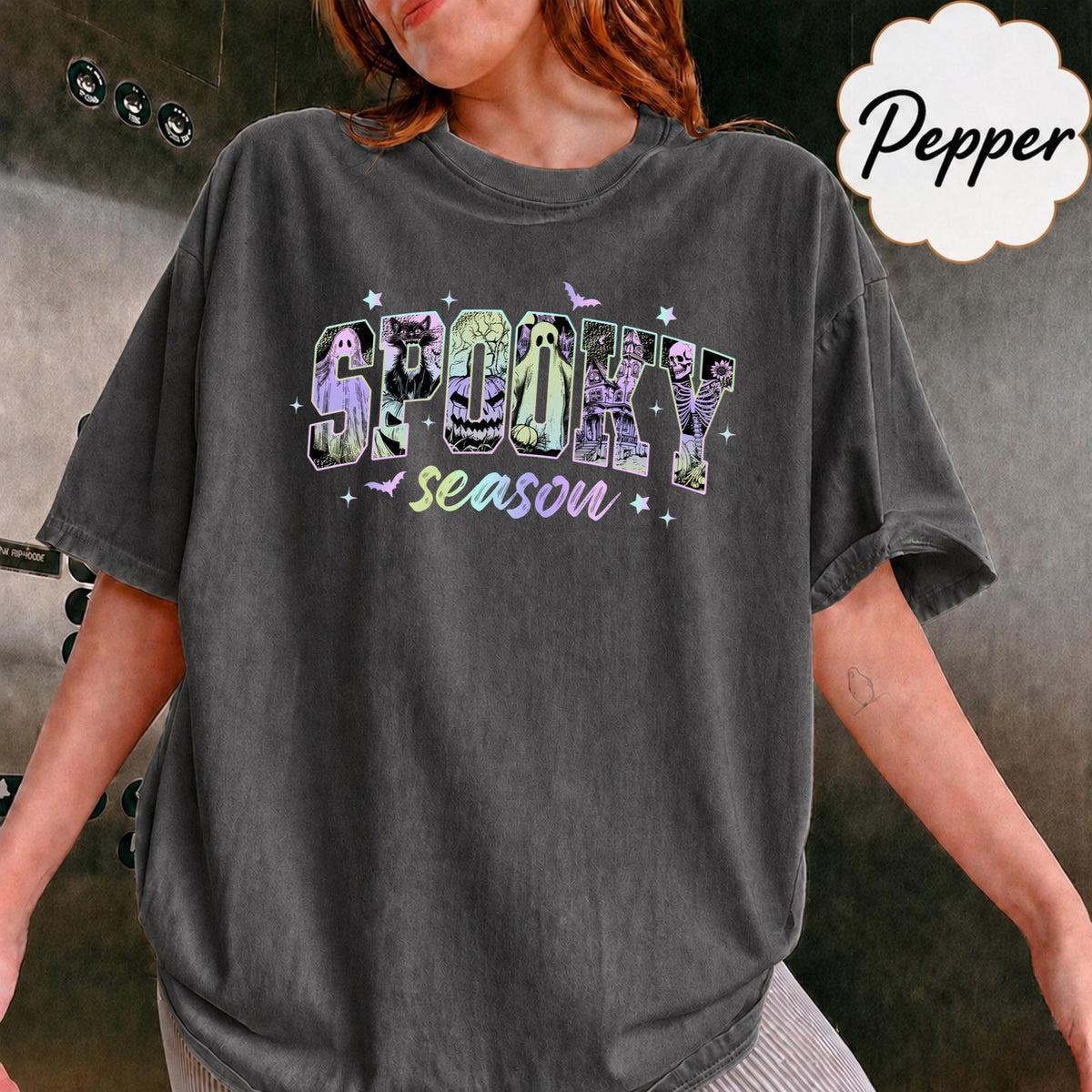 Comfort Colors Spooky Season Halloween T-Shirt, Spooky Vibes Shirt, Fall Shirt, Gift For Him, Gift For Her