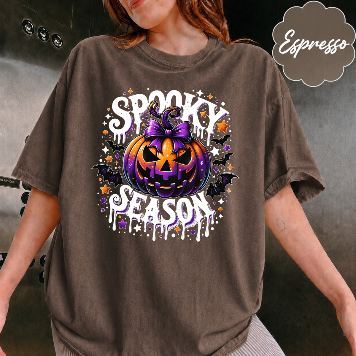 Comfort Colors Spooky Season T-Shirt, Spooky Season Shirts, Retro Halloween Shirt, Pumpkin Shirt, Halloween Shirt, Witchy Bats Shirt, Spooky Vibes Shirt, Fall Shirt