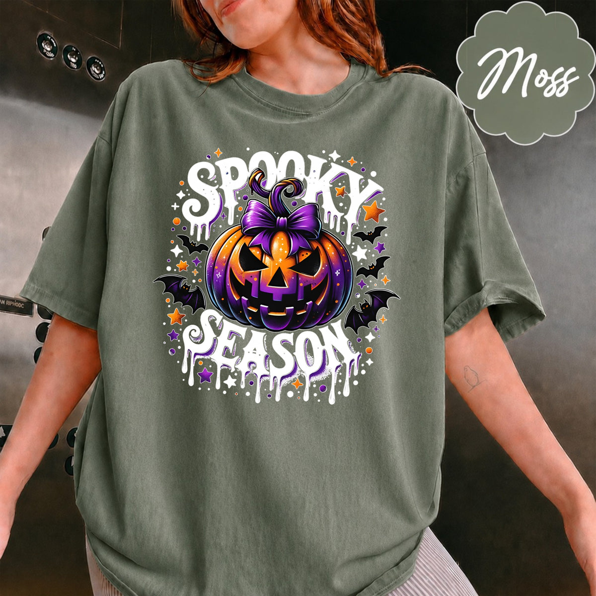 Comfort Colors Spooky Season T-Shirt, Spooky Season Shirts, Retro Halloween Shirt, Pumpkin Shirt, Halloween Shirt, Witchy Bats Shirt, Spooky Vibes Shirt, Fall Shirt