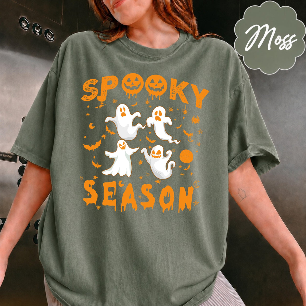 Comfort Colors Spooky Season T-Shirt, Halloween Tee, Women Fall Shirts, Halloween Gift Spooky Season Gifts, Cute Ghost Shirts