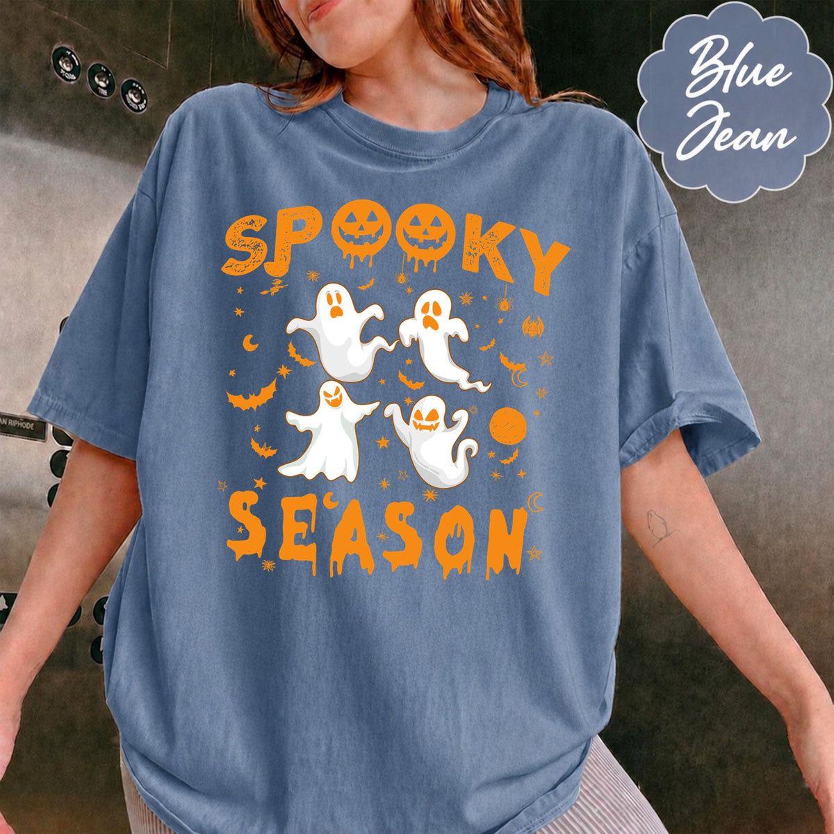 Comfort Colors Spooky Season T-Shirt, Halloween Tee, Women Fall Shirts, Halloween Gift Spooky Season Gifts, Cute Ghost Shirts
