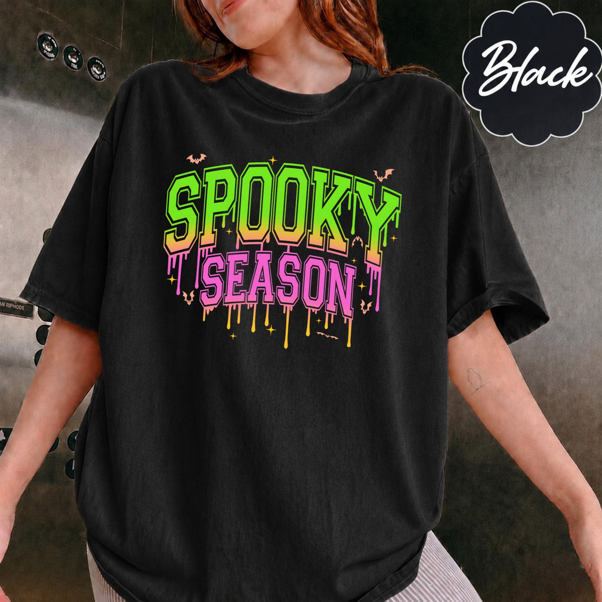 Comfort Colors Trendy Spooky Season Halloween Shirt, Drip Spooky Vibes TShirt, Halloween Scary Shirt