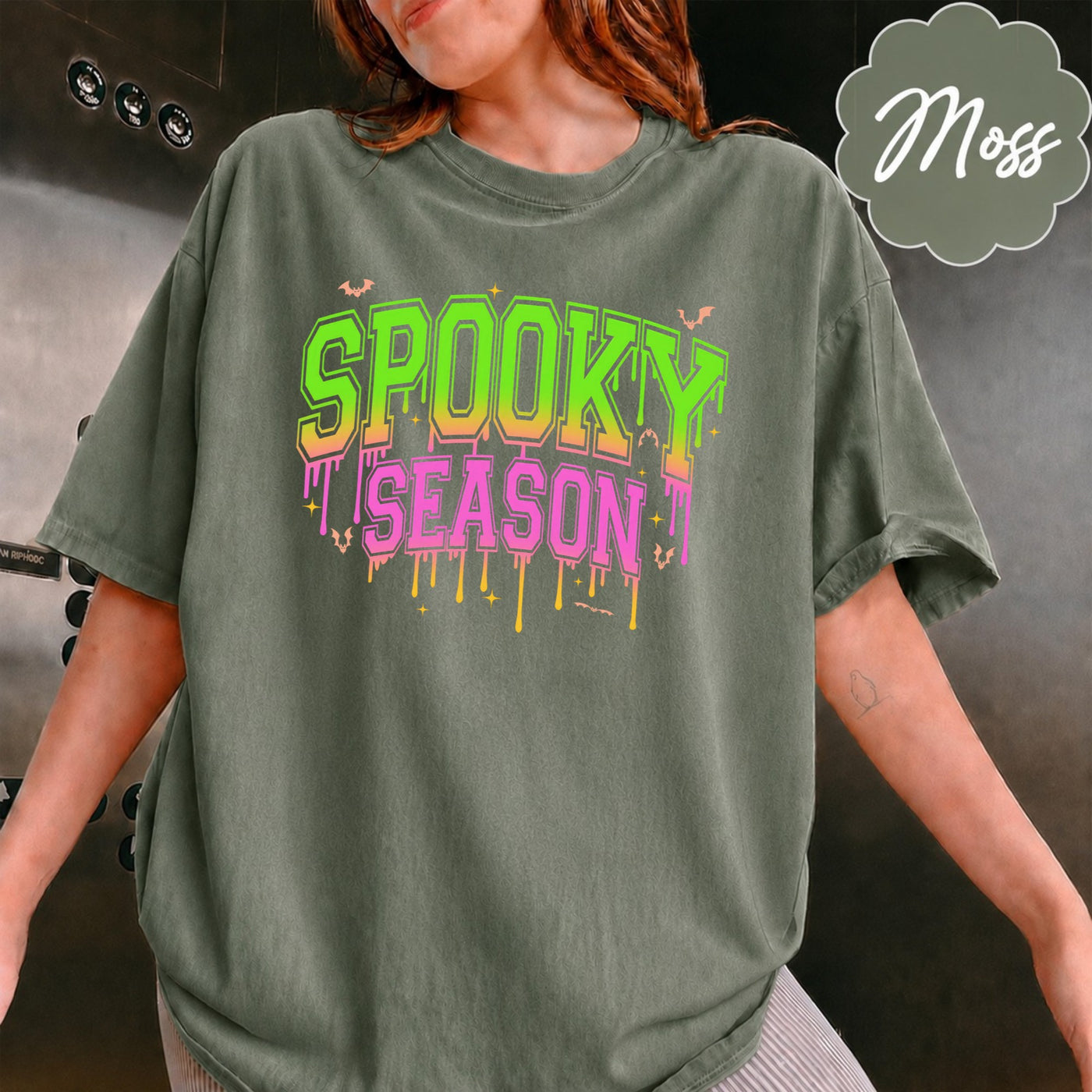 Comfort Colors Trendy Spooky Season Halloween Shirt, Drip Spooky Vibes TShirt, Halloween Scary Shirt