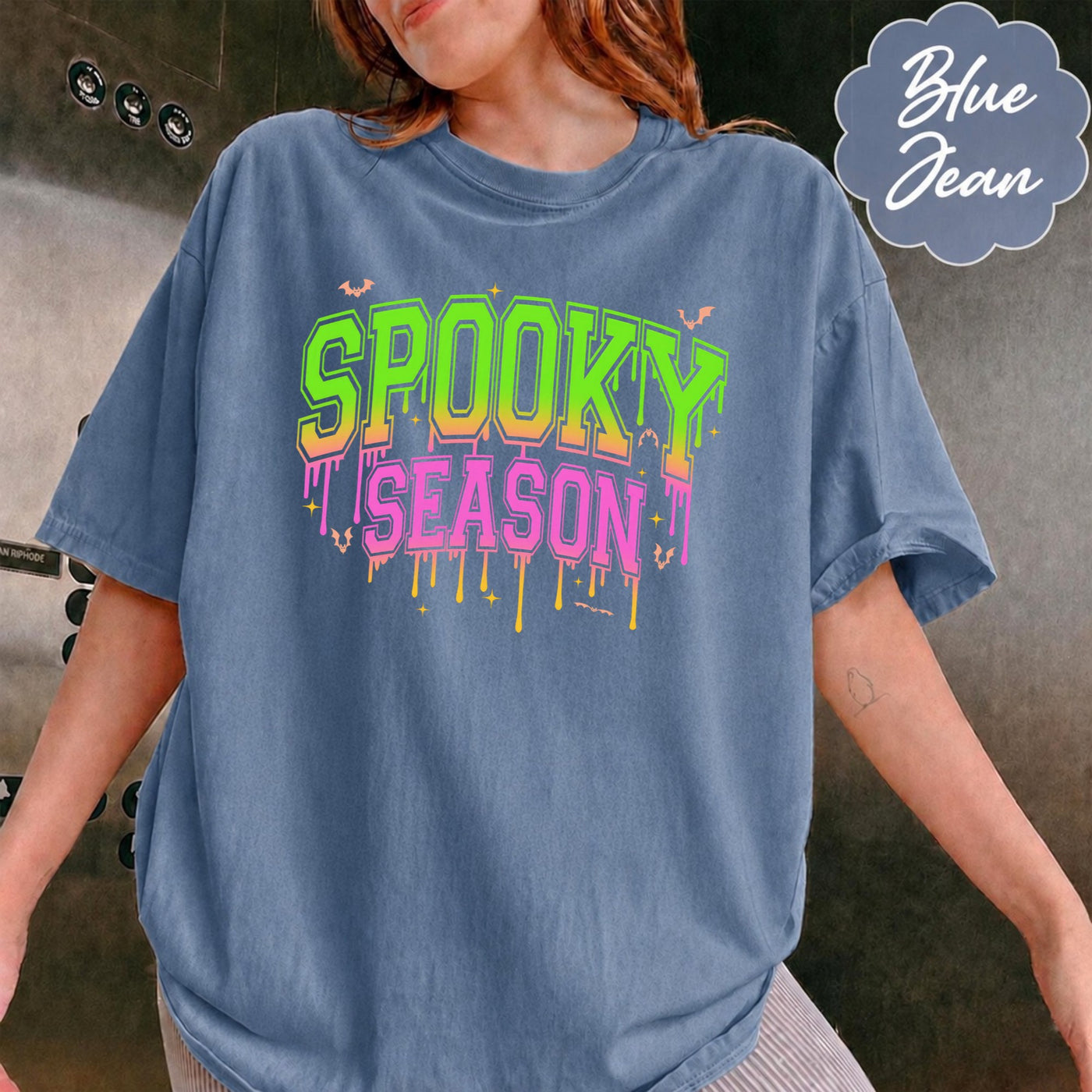 Comfort Colors Trendy Spooky Season Halloween Shirt, Drip Spooky Vibes TShirt, Halloween Scary Shirt