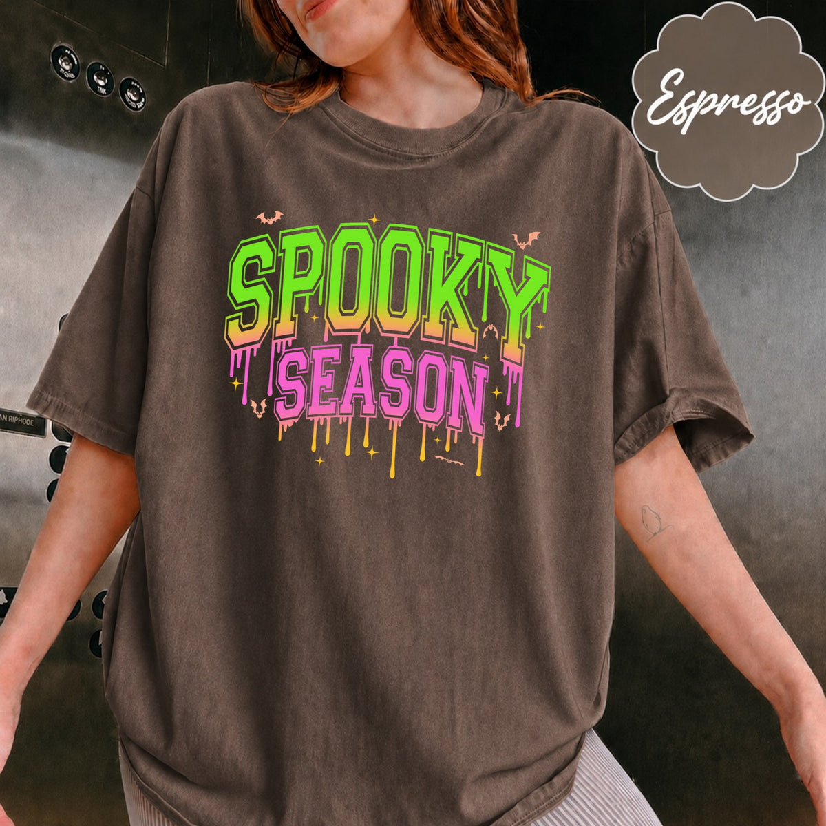 Comfort Colors Trendy Spooky Season Halloween Shirt, Drip Spooky Vibes TShirt, Halloween Scary Shirt
